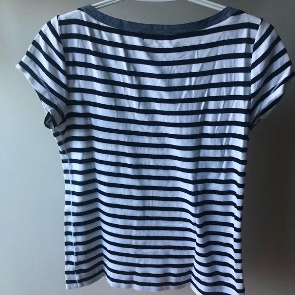 White and Blue stripped T-shirt - Picture 2 of 7
